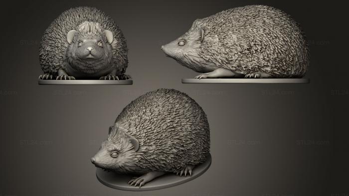 Animal figurines (Hedgehog on plinth, STKJ_0057) 3D models for cnc